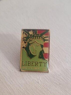 Statue Of Liberty 100th Anniversary 1986 Vintage Lapel Pin - New York City Lady